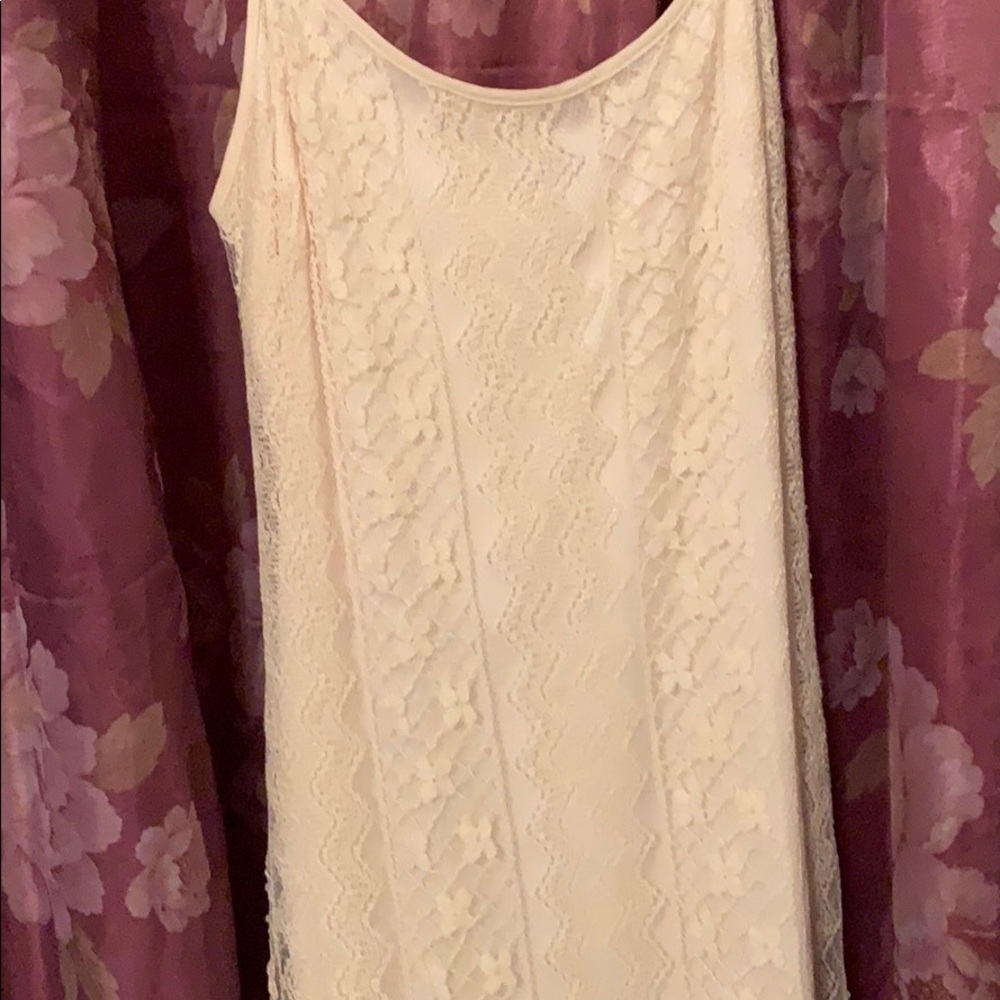 Vintage inspired beautiful lace overlay 3/4 dress